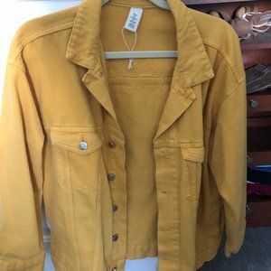 yellow jean jacket